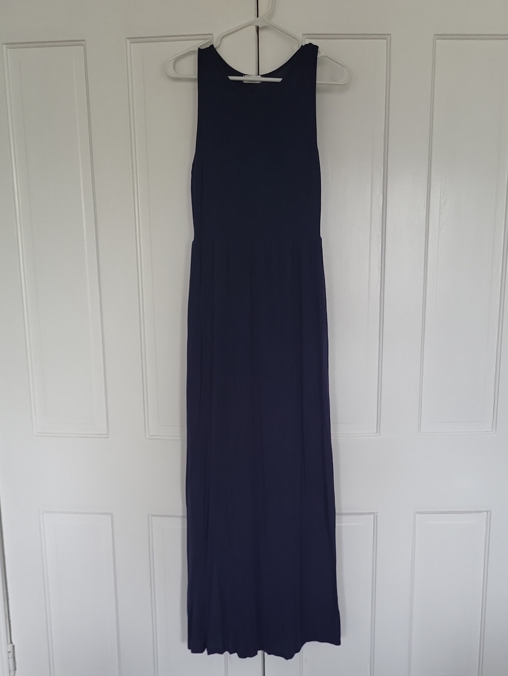 Classic Navy Sleeveless Maxi Dress
